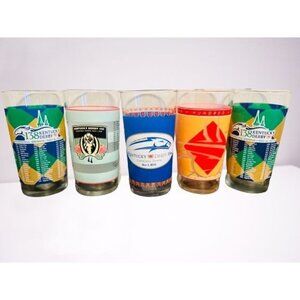 Set of 5 Kentucky Derby Glasses